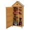 Outdoor Storage Shed Lockable Wooden Garden Tool Storage Cabinet W/ Shelves